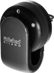 Ароматизатор автомобильный Millefiori Milano "Go", сандал и бергамот, цвет: серый